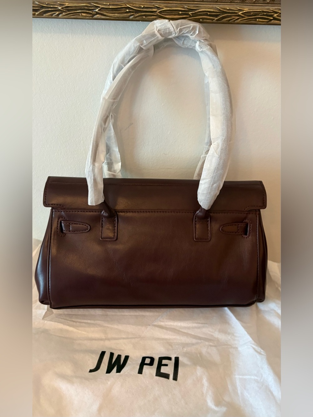 JW PEI Burgundy Satchel with Gold Hardware - Picture 5 of 6